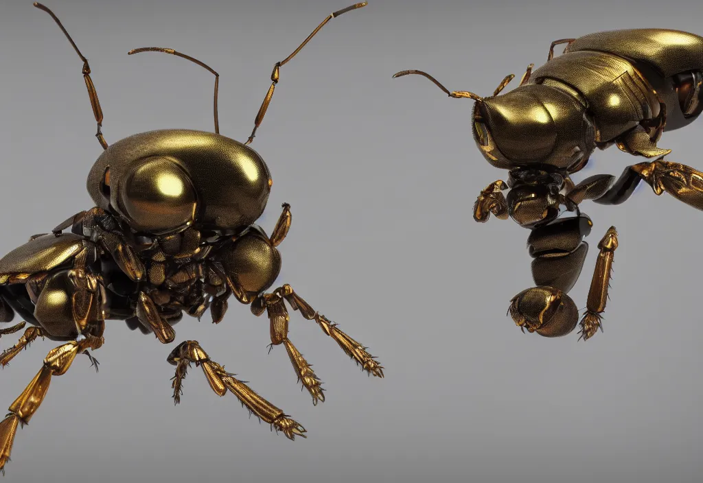 Prompt: a macro closeup of the full body of a single robotic wasp. photorealistic. unreal engine render. highly detailed.