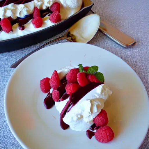 Prompt: banana - split, dessert