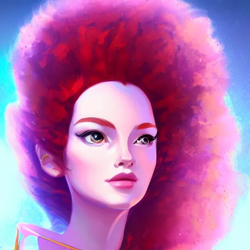 Prompt: portrait of Princess Merida, futuristic and ethereal, expressive pose, art-deco, highly detailed, digital painting, artstation, concept art, smooth, sharp focus, by noname