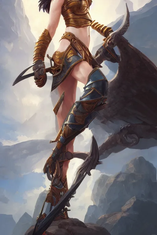 Image similar to amazon valkyrie athena, d & d, fantasy, portrait, highly detailed, headshot, digital painting, trending on artstation, concept art, sharp focus, illustration, art by artgerm and greg rutkowski and magali villeneuve