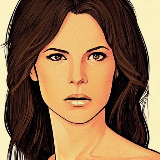 Image similar to “ kate beckinsale retro minimalist portrait by jean giraud, moebius starwatcher comic, 8 k ”