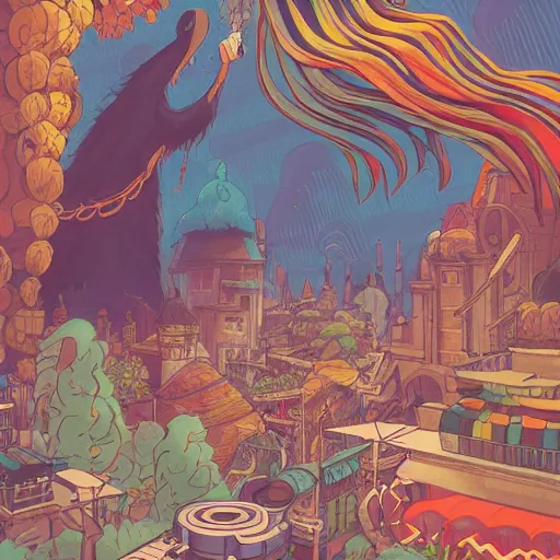 Prompt: intricate illustration, ghibli colorful, cinematic composition