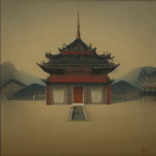 Image similar to “Quanzhou Kaiyuan Temple, oil on canvas, by Turner, 8k”