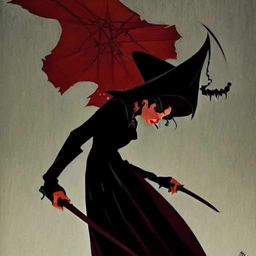 Prompt: beautiful vampire witch, evil, cinematic, dramatic, powerful, super detailed and intricate, by koson ohara, by darwyn cooke, by greg rutkowski, by satoshi kon