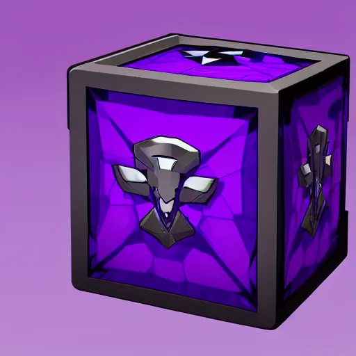 Image similar to obsidian purple cube in fortnite