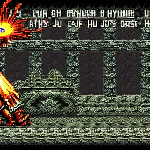 Image similar to Dark Souls, SNES screenshot