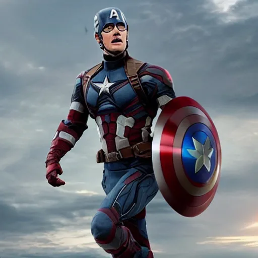 Prompt: benedict cumberbatch as captain america in civil war