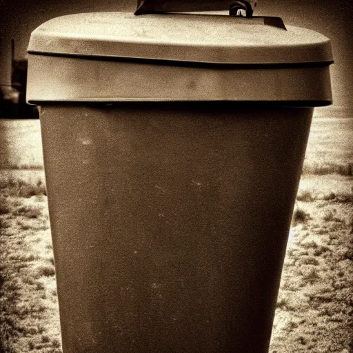 Image similar to a trash can in the Wild West, photography, sepia tone,