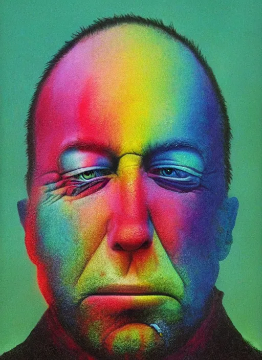 Image similar to alex jones by zdzislaw beksinski and lisa frank