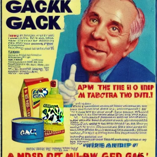 Image similar to advertisement for GAK, GAK advert