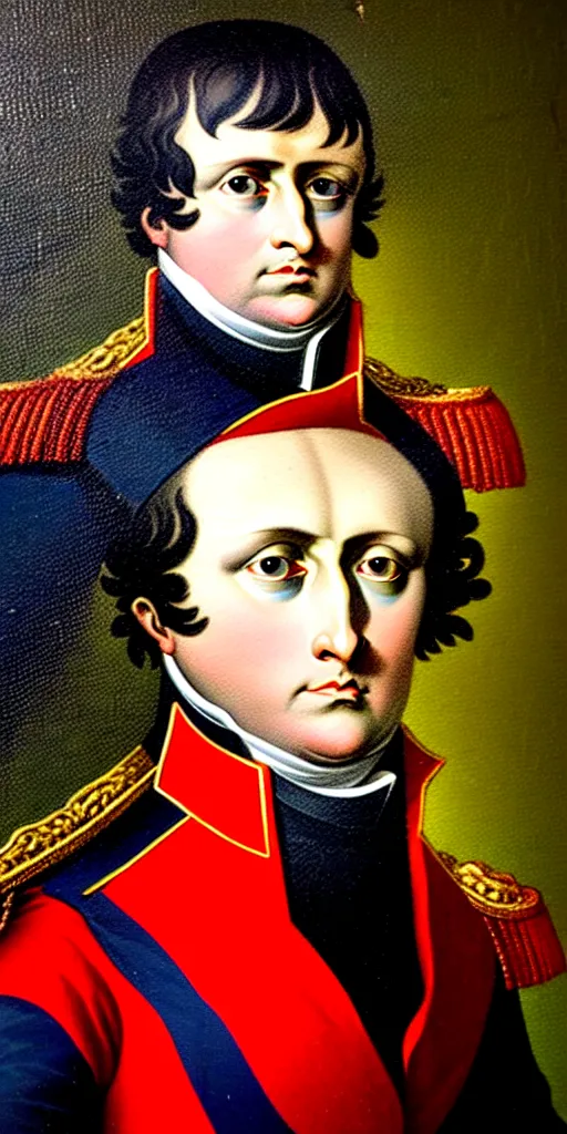 Image similar to portrait painting of napoleon, also napoleon bonaparte, and later known by his regnal name napoleon i, was a french military and political leader who rose to prominence during the french revolution and led several successful campaigns during the revolutionary wars.