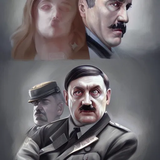 Image similar to adolf hitler, digital art by Mandy Jurgens and Irina French and Heraldo Ortega , hyperdetailed, artstation, cgsociety