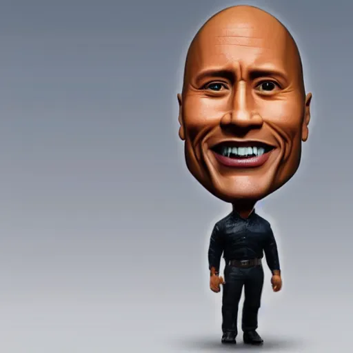 Dwayne 'The Rock' Johnson (Frown) Big Head. Larger than life mask.