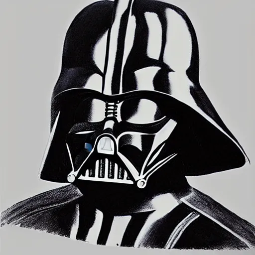 Prompt: darth vader drawn by a child, realistic, high detail,