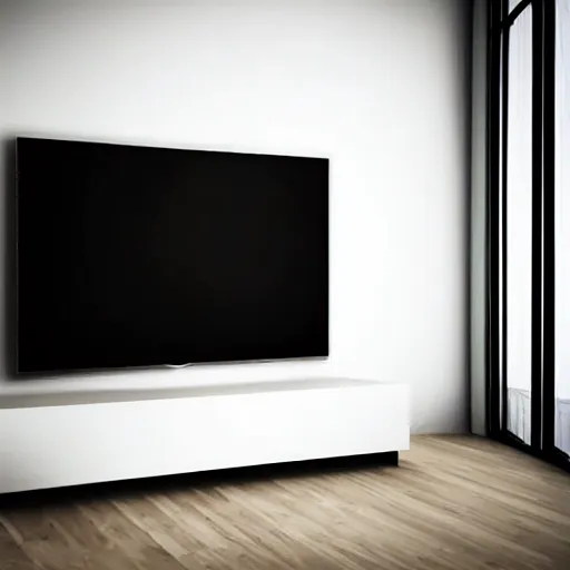 Prompt: TV in a dark room, photorealistic