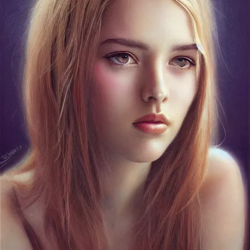 Image similar to ultra realistic portrait of a beautiful woman, so pretty, lovely, stunning look, fantasy, hyperrealism,