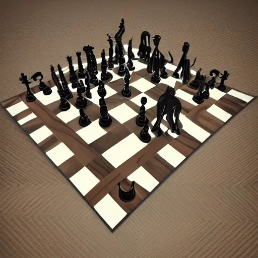 Prompt: surreal chess