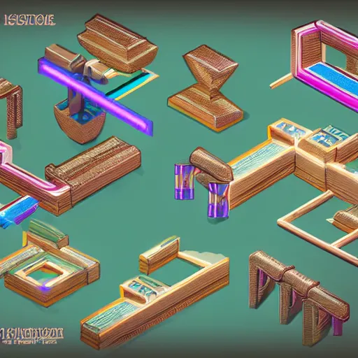 Image similar to isometric pipe organ video game concept art, unique, organic, award winning