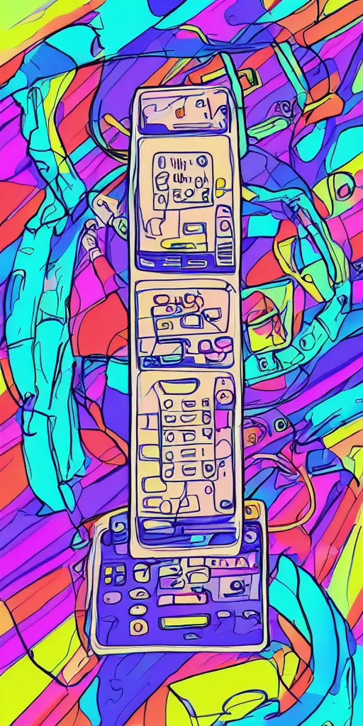 Image similar to 9 0 s mobile phone artistic, illustrator, digital art