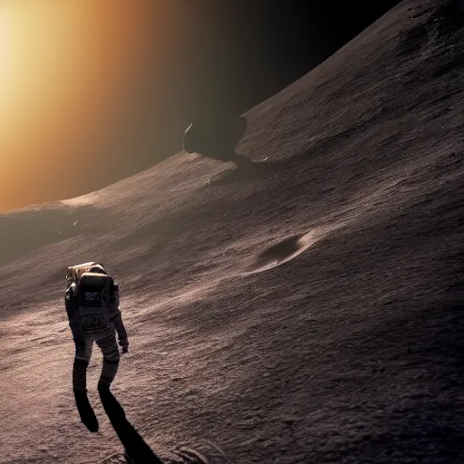 Image similar to apollo 8 earthrise cowboy in space, octane render, blender render, unreal engine, 3 5 mm