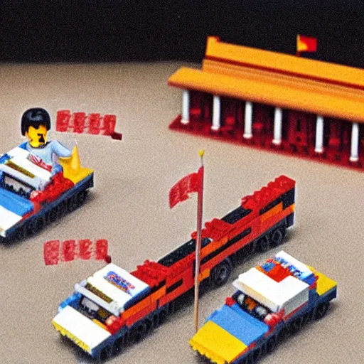 Image similar to tiananmen square 1 9 8 9 lego set