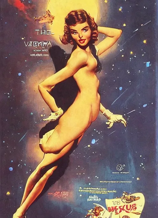 Image similar to the woman from venus starring anna de armas, vintage scifi poster art by john alvin, river mcginnis, norman rockwell, frank frazetta and drew struzan, trending on pinterest, beautiful, lovely