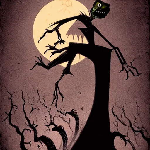 Prompt: the crooked man by tim doyle, from nightmare before christmas | detailed | elegant | trending on artstation