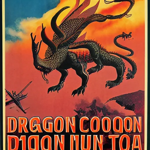 Movie poster of How to train your dragon 4 with Smaug, Stable Diffusion