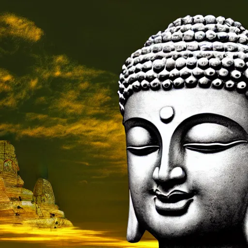 Prompt: buddha's light shines