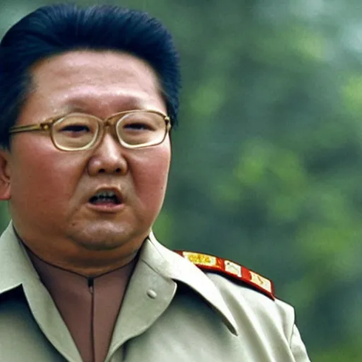 Image similar to a still of Kim Jong-il as John Rambo in Rambo First blood