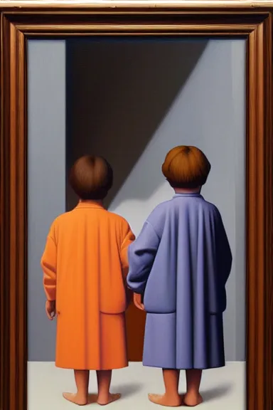 Image similar to oil painting by george tooker