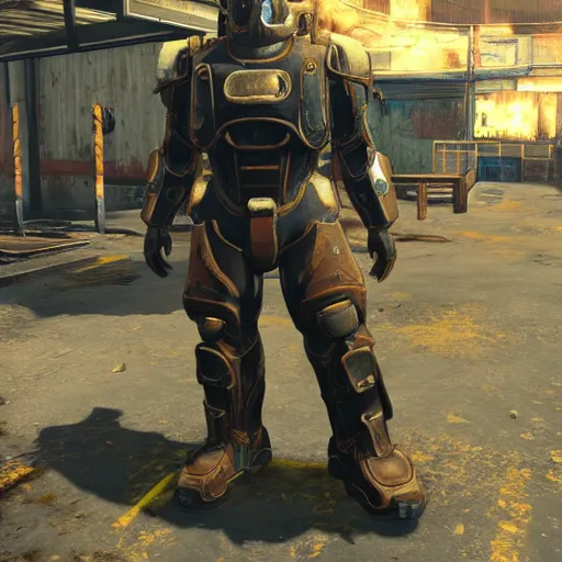 Image similar to Michael Scott wearing fallout 4 powerarmor, unreal engine, high res