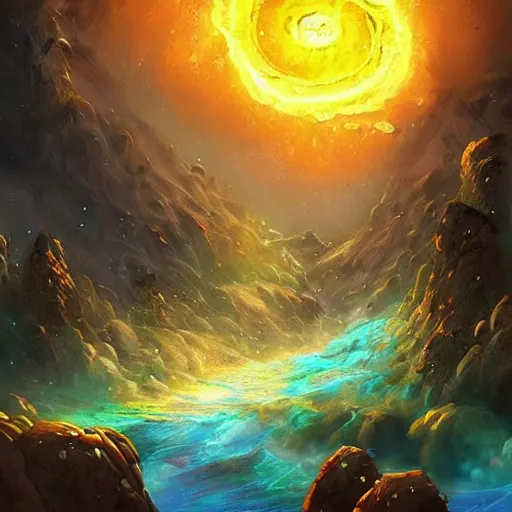 Image similar to rain of burning asteroids magic spell, magic spell in hearthstone art style, epic fantasy style art, fantasy epic digital art, epic fantasy card game art