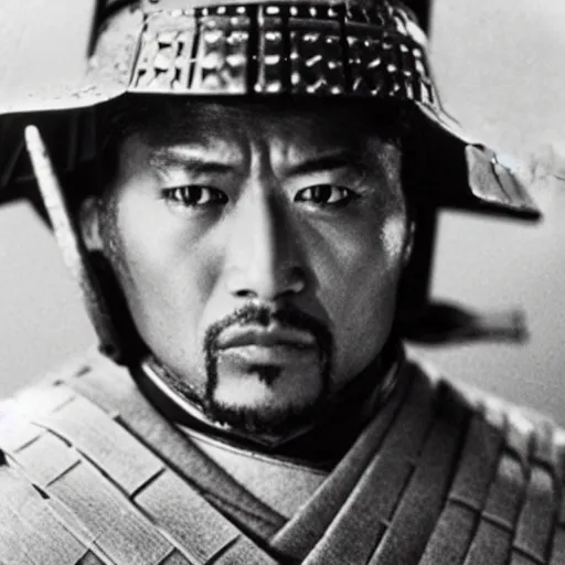 Prompt: a film still of Robert Dwayne junior as samurai