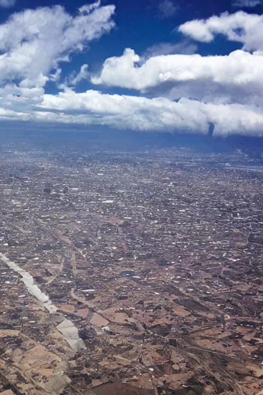 Image similar to photograph of giant crack! in! the! clouds!!!!!!!!!!!!!!!!!! above southern california city