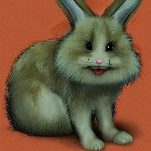 Image similar to little anthropomorphic bunny, green eyes, light brown fur, light hair, wlop, bloodborn