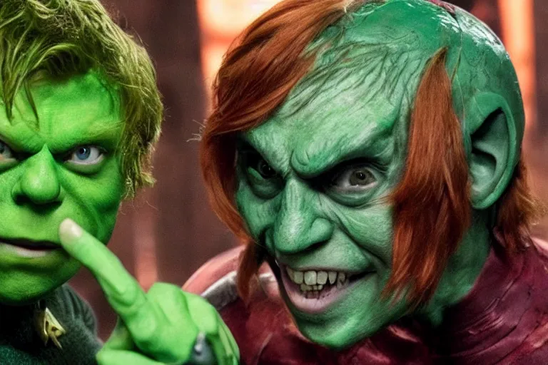 Image similar to Rupert Grint as The Green Goblin