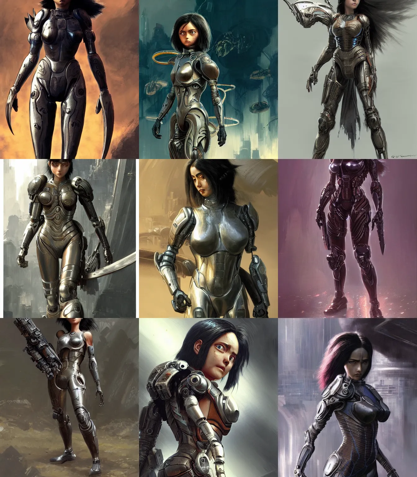 Alita battle angel video game armor concept art, muted | Stable Diffusion |  OpenArt