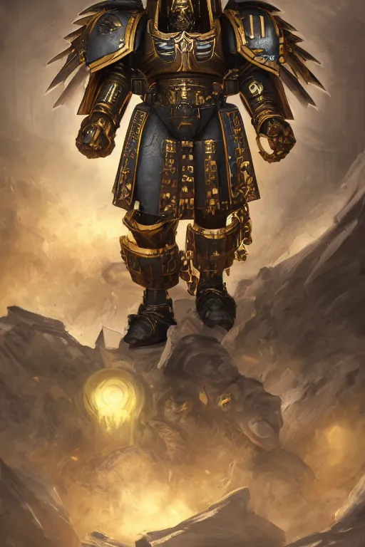 Image similar to armor portrait heros warhammer 4 0 k horus heresy fanart - the primarchs emperor by johannes helgeson animated with vfx concept artist & illustrator global illumination ray tracing hdr fanart arstation zbrush central hardmesh 8 k octane renderer comics stylized