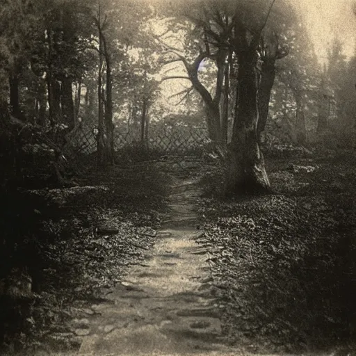 Prompt: shady liminal place, dreamy, 1 9 0 0's photo