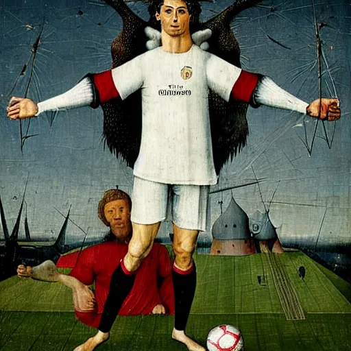 Image similar to cristiano ronaldo by hieronymus bosch,