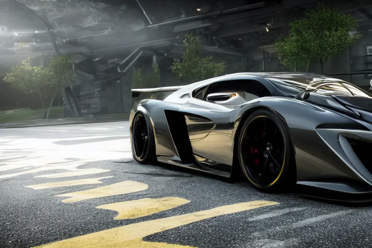 Image similar to photo wallpaper sport car gran turismo 7 forza horizon need for speed fast and furious 5 unreal engine supercar hypercar game concept car octane render, 4 khd 2 0 2 2 3 d cgi rtx style chrome reflexion global illumination ray tracing hdr arstation pixar and disney unreal