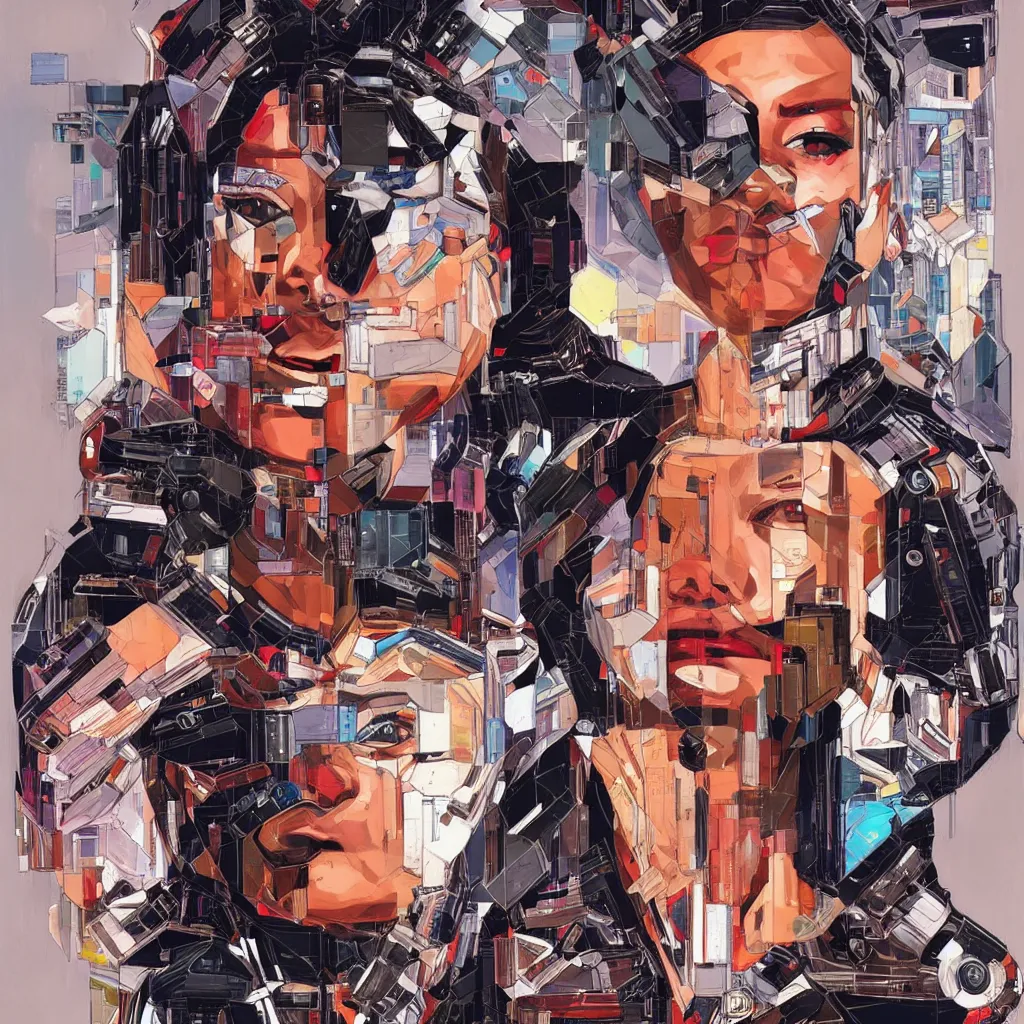 Image similar to portrait of a female android, by MARVEL comics and Sandra Chevrier, 8k