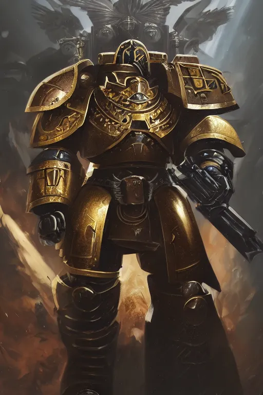 Image similar to armor portrait heros warhammer 4 0 k horus heresy fanart - the primarchs emperor by johannes helgeson animated with vfx concept artist & illustrator global illumination ray tracing hdr fanart arstation zbrush central hardmesh 8 k octane renderer comics stylized