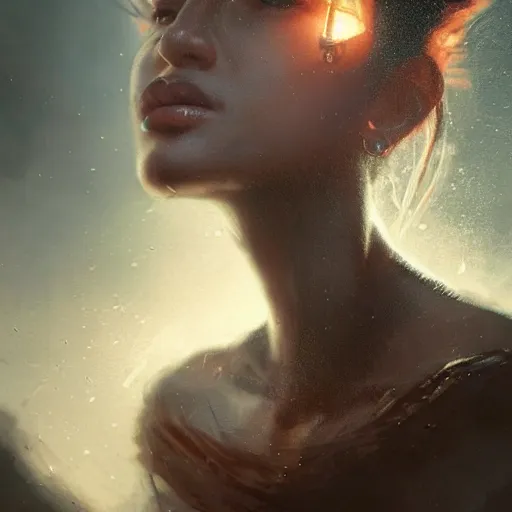 Prompt: portrait of Kyandi Kyandi, amazing splashscreen artwork, splash art, head slightly tilted, natural light, elegant, intricate, fantasy, atmospheric lighting, cinematic, matte painting, by Greg rutkowski