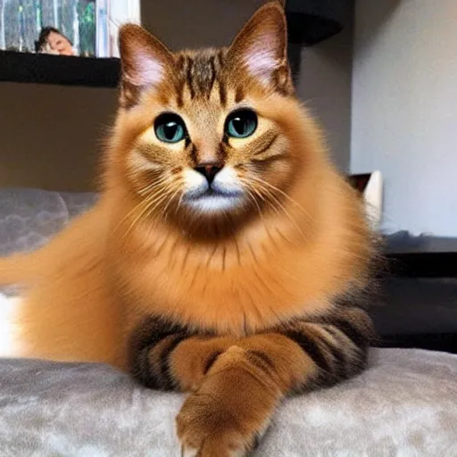 Prompt: a beautiful cat with golden fur