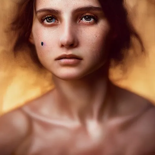 Image similar to photo portrait of a beautiful emotional female in soft light, symmetrical, centered, by edward robert hughes, annie leibovitz and steve mccurry, david lazar, jimmy nelsson, breathtaking, 8 k resolution, extremely detailed, beautiful, establishing shot, artistic, hyperrealistic, beautiful face, octane render