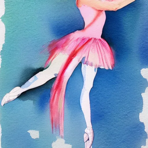 Image similar to ballet dancer watercolor