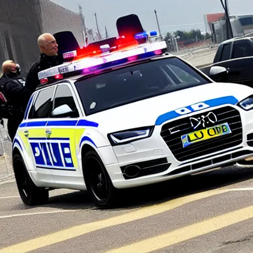 Image similar to audi bumped into police car