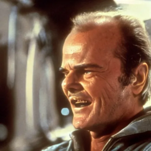 Prompt: jack nicholson in alien, hyperrealistic movie still